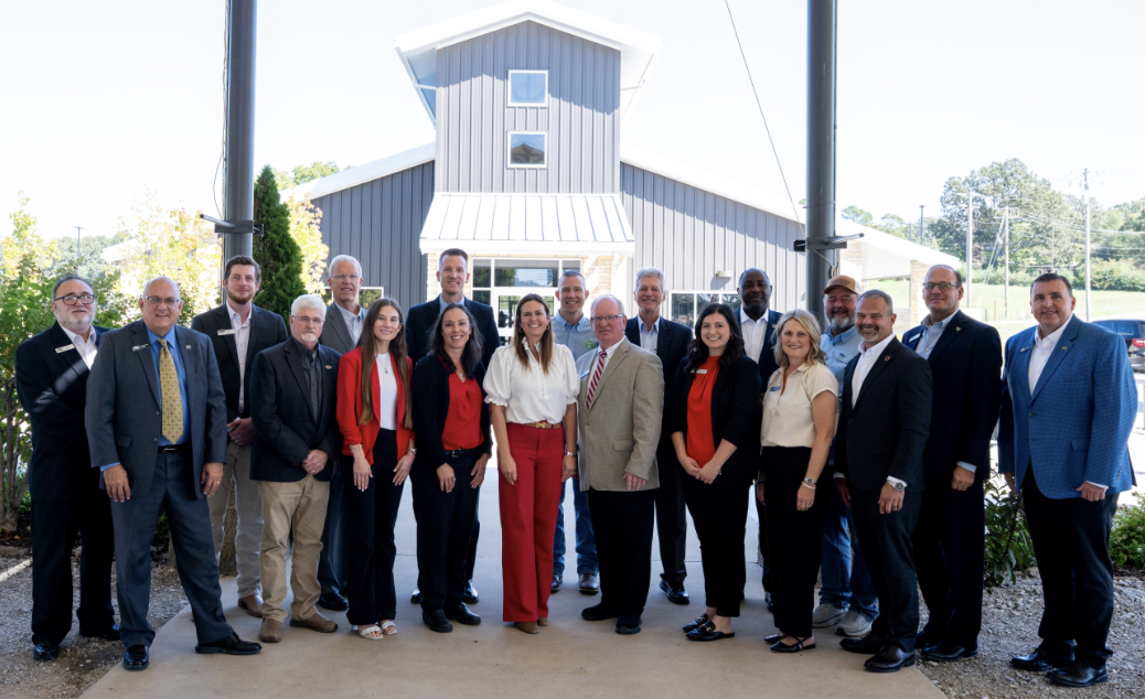 Picture of trustees joining Arkansas Gov. Sarah Huckabee Sanders on A-State campus tour event