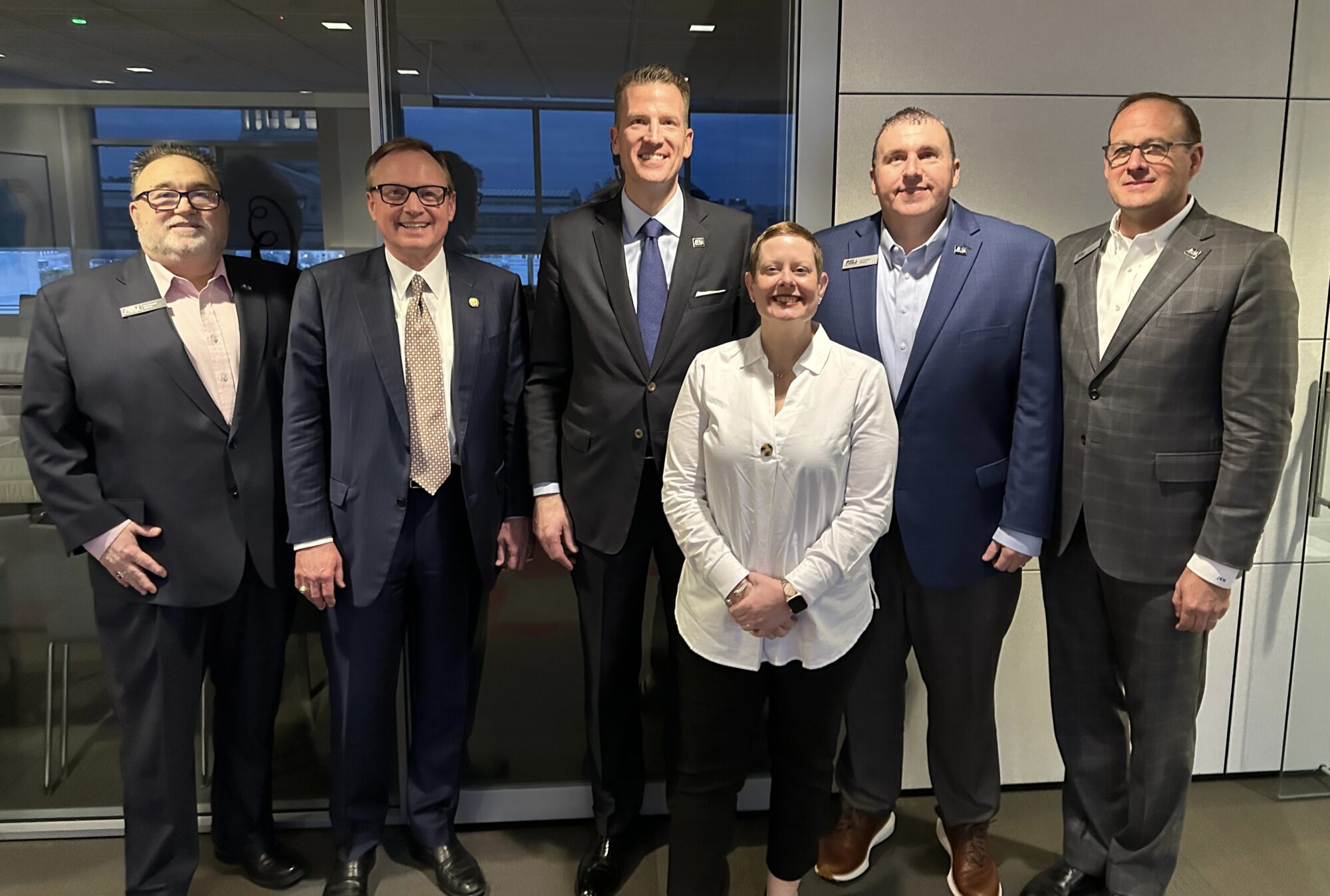 Picture of Highway Commissioner Jerry Halsey with Dr. Brendan Kelly, Dr. Tressa Kelly, and Trustees Gary Harpole, Paul Rowton and Jerry Morgan