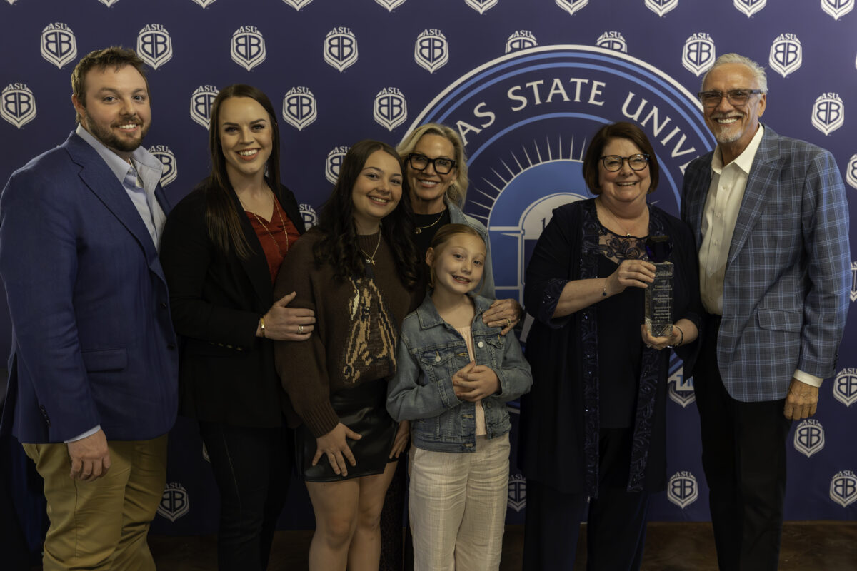 Picture of (from left) are Colt Rice, Stephanie Rice, Riley Walburn, Robin Rice, Abbi Carruth, Dr. Jennifer Methvin, and Butch Rice.