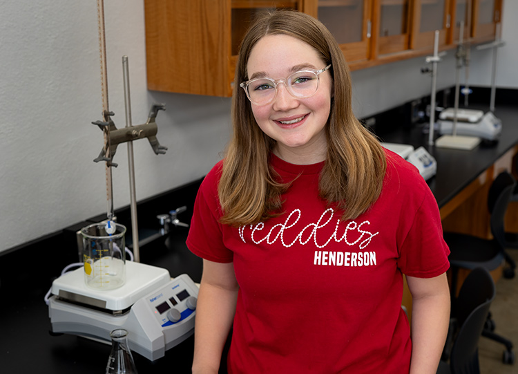 Picture of Henderson student and award winner Heather Buffalo