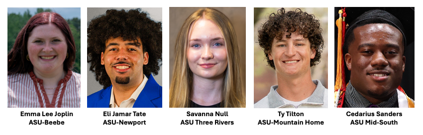 Pictured (from left) are 2026 Welch Scholars Emma Lee Joplin, Eli Jamar Tate, Savanna Null, Ty Tilton and Cedars Sanders