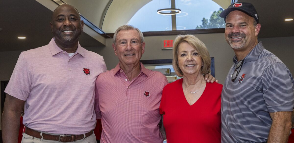 Pictured (from left) are Dr. Calvin White Jr., Mike Gibson, Marsha Gibson and Dr. Todd Shields