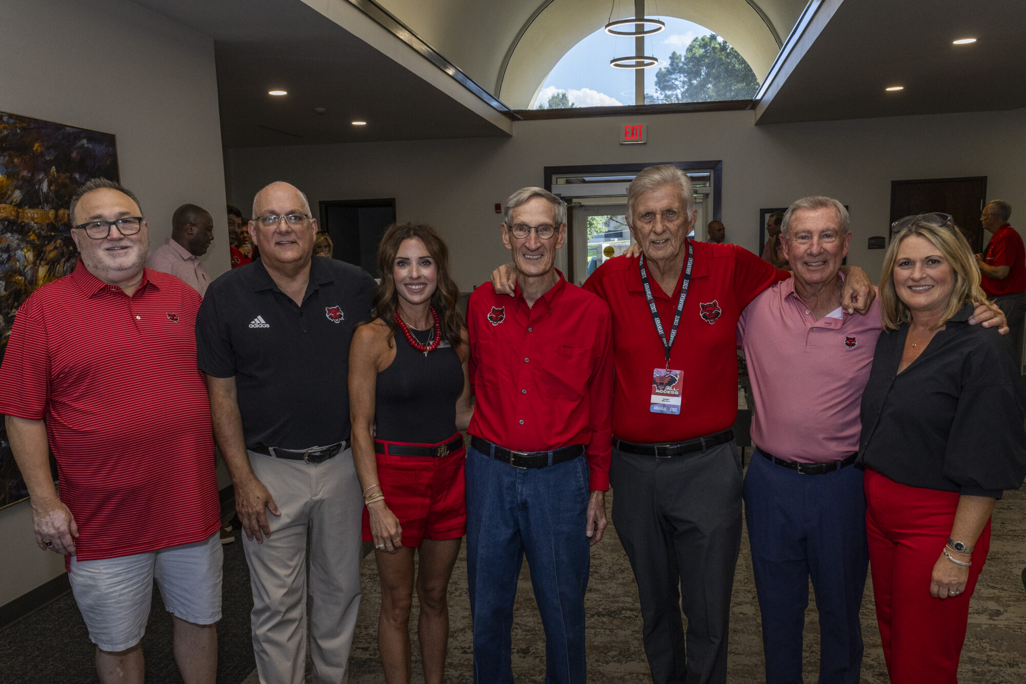 Pictured (from left) at the Judd Hill Center are Gary Harpole, Steve Eddington, Heather Maxey, Howard Slinkard, Mike Beebe, Mike Gibson and Carole Farmer